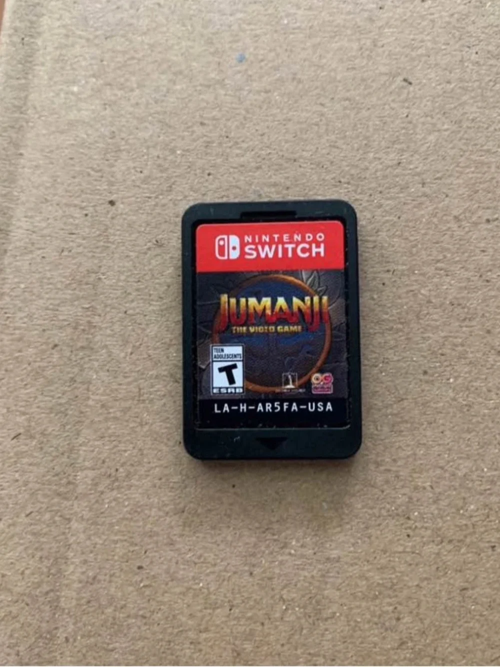 Nintendo Switch Jumanji Game Card - Black with Red Label